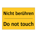 Nicht berühren - Do not touch