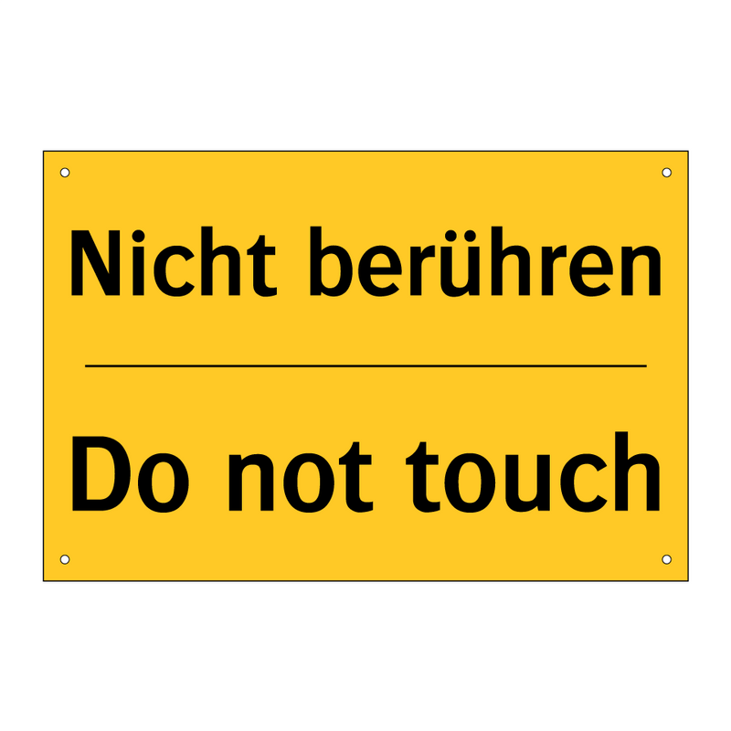 Nicht berühren - Do not touch