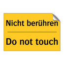 Nicht berühren - Do not touch