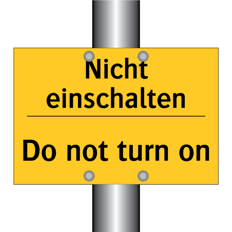 Nicht einschalten - Do not turn on