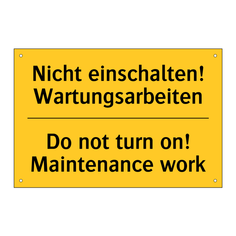 Nicht einschalten! Wartungsarbeiten/.../ - Do not turn on! Maintenance work/.../