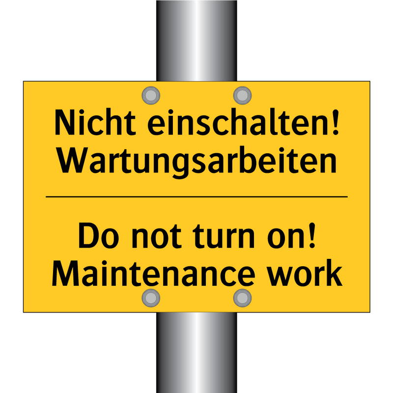 Nicht einschalten! Wartungsarbeiten/.../ - Do not turn on! Maintenance work/.../