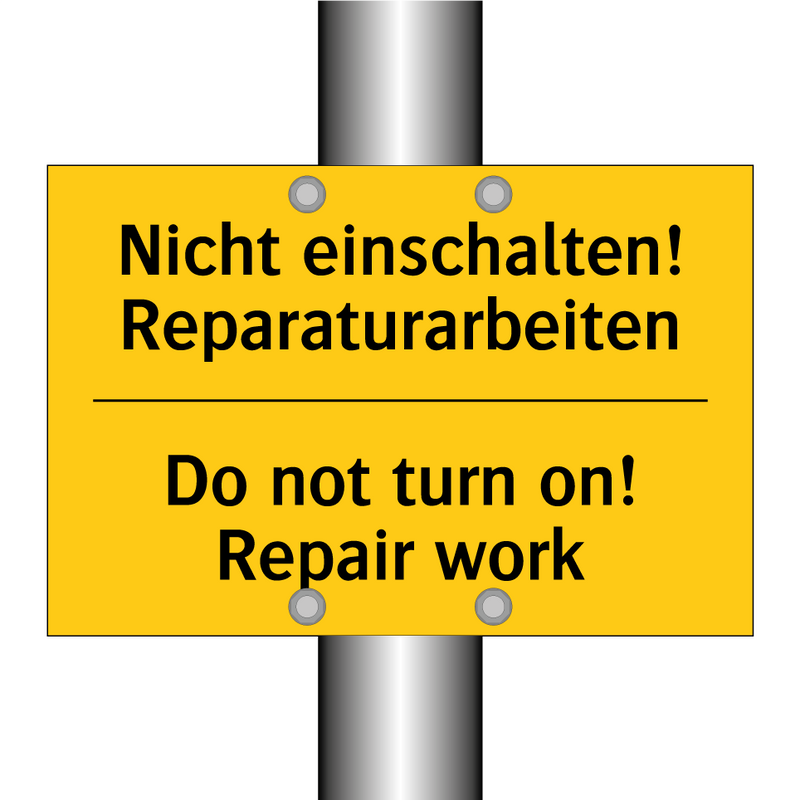 Nicht einschalten! Reparaturarbeiten/.../ - Do not turn on! Repair work