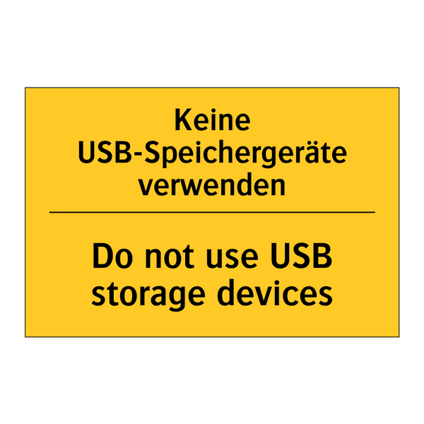 Keine USB-Speichergeräte verwenden/.../ - Do not use USB storage devices