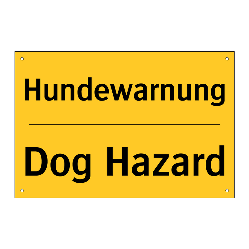 Hundewarnung - Dog Hazard