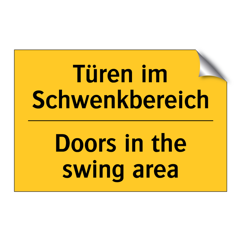 Türen im Schwenkbereich - Doors in the swing area