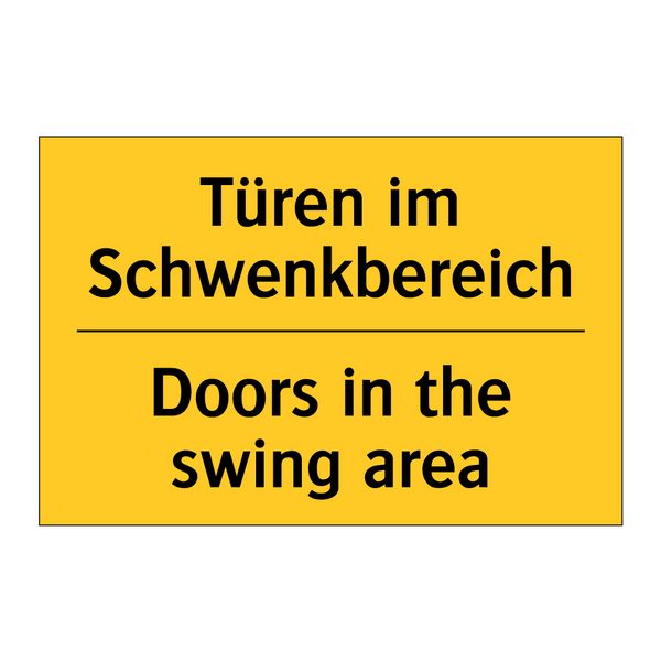 Türen im Schwenkbereich - Doors in the swing area