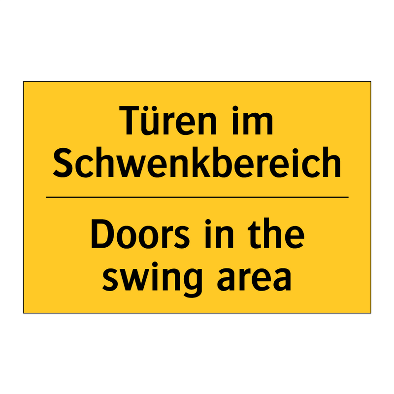 Türen im Schwenkbereich - Doors in the swing area