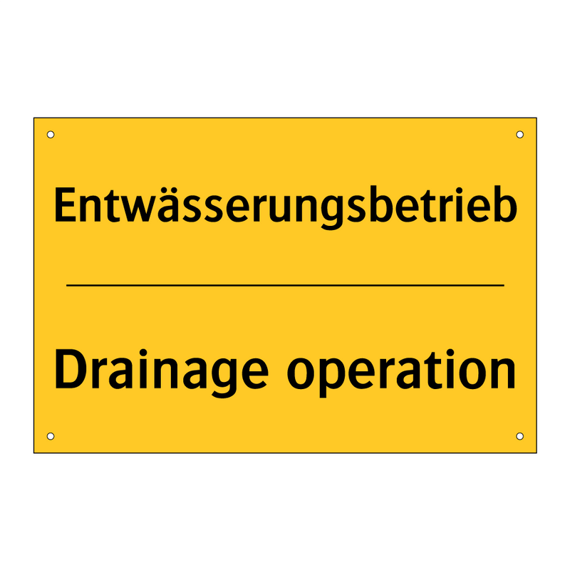 Entwässerungsbetrieb - Drainage operation