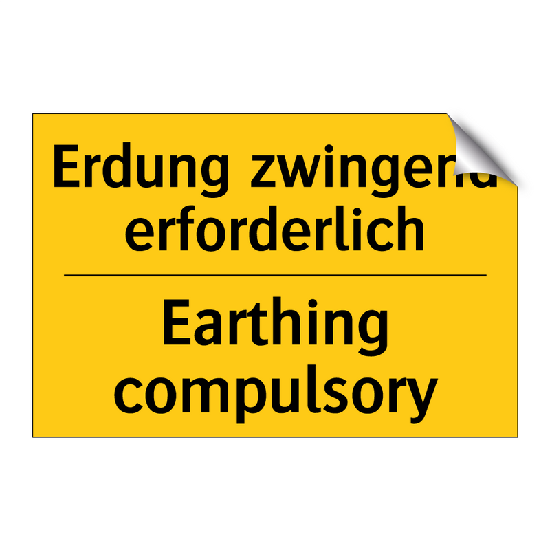 Erdung zwingend erforderlich - Earthing compulsory