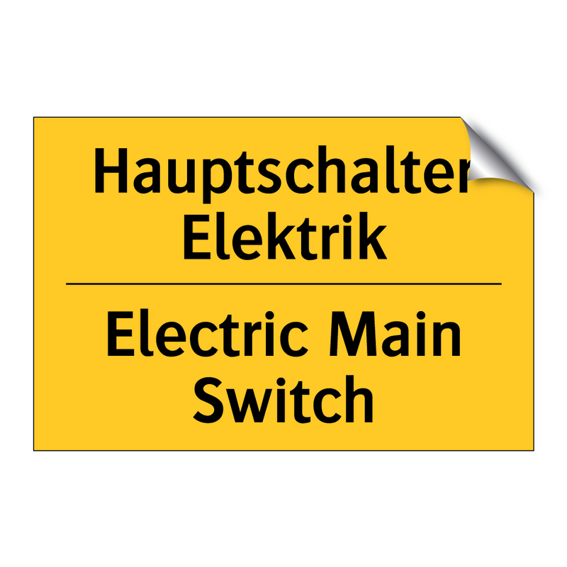 Hauptschalter Elektrik - Electric Main Switch