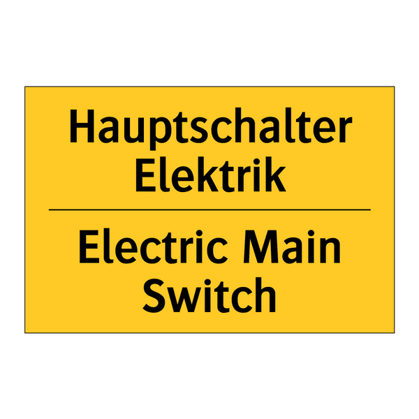 Hauptschalter Elektrik - Electric Main Switch