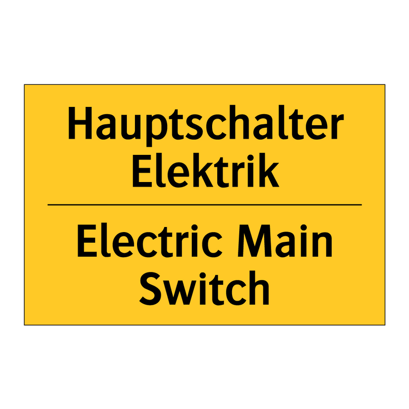 Hauptschalter Elektrik - Electric Main Switch