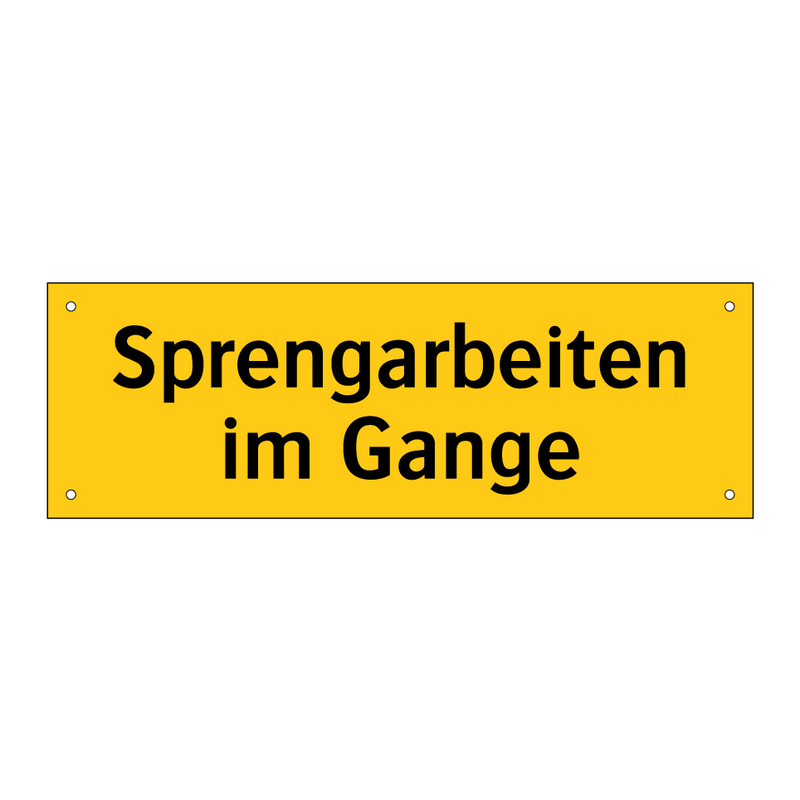 Sprengarbeiten im Gange