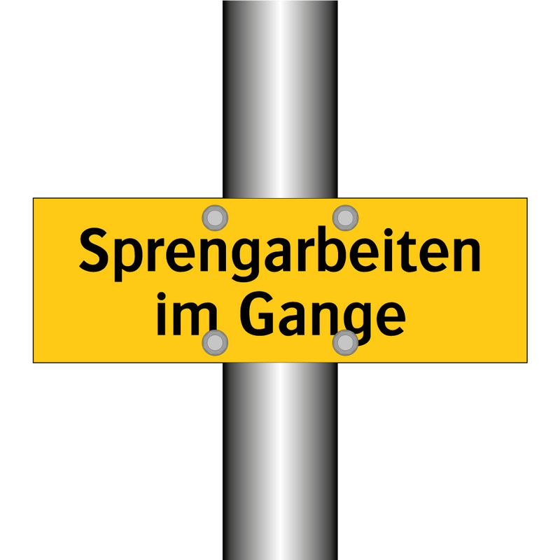 Sprengarbeiten im Gange