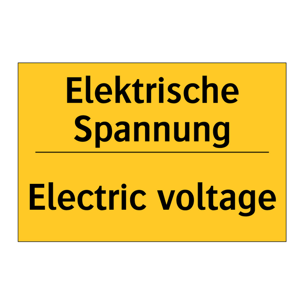 Elektrische Spannung - Electric voltage