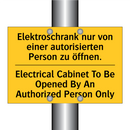 Elektroschrank nur von einer autorisierten /.../ - Electrical Cabinet To Be Opened /.../