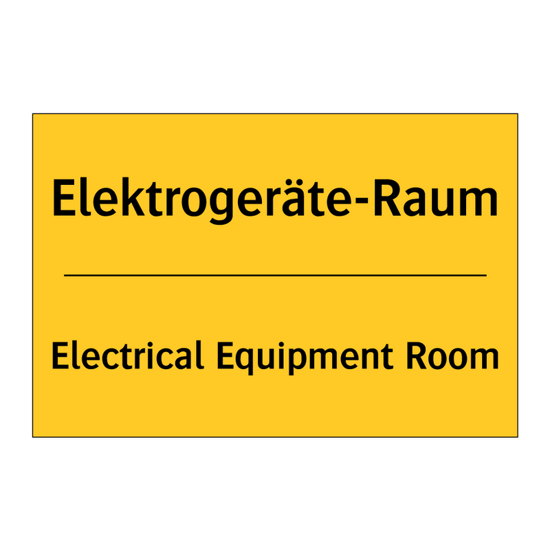 Elektrogeräte-Raum - Electrical Equipment Room
