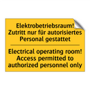 Elektrobetriebsraum! Zutritt nur /.../ - Electrical operating room! Access /.../