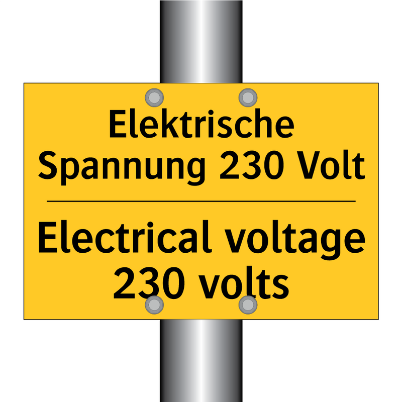 Elektrische Spannung 230 Volt - Electrical voltage 230 volts