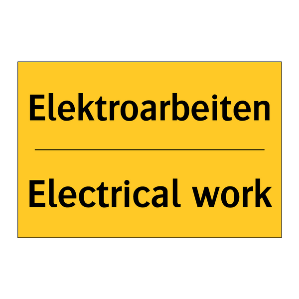 Elektroarbeiten - Electrical work