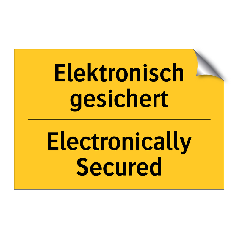 Elektronisch gesichert - Electronically Secured