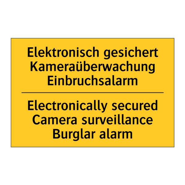 Elektronisch gesichert Kameraüberwachung /.../ - Electronically secured Camera /.../