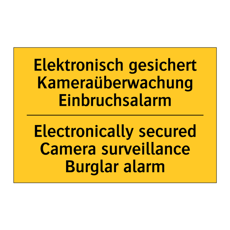 Elektronisch gesichert Kameraüberwachung /.../ - Electronically secured Camera /.../