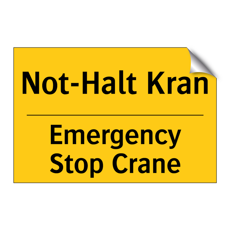 Not-Halt Kran - Emergency Stop Crane