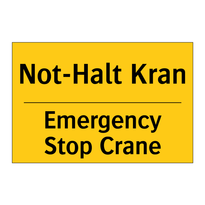 Not-Halt Kran - Emergency Stop Crane