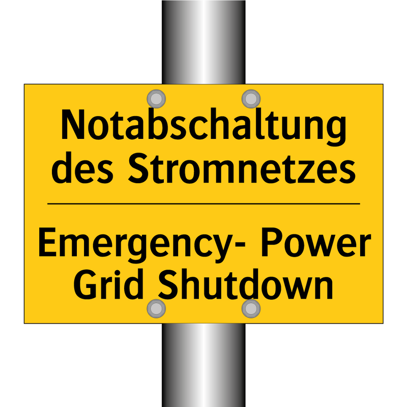 Notabschaltung des Stromnetzes - Emergency- Power Grid Shutdown