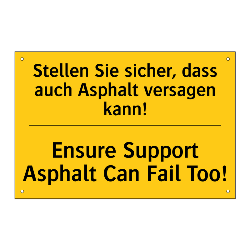 Stellen Sie sicher, dass auch /.../ - Ensure Support Asphalt Can Fail /.../