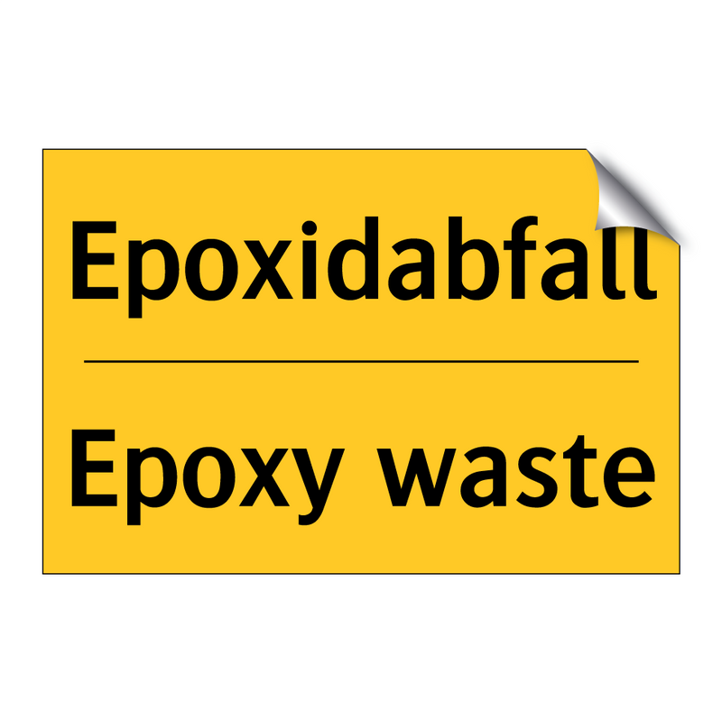 Epoxidabfall - Epoxy waste