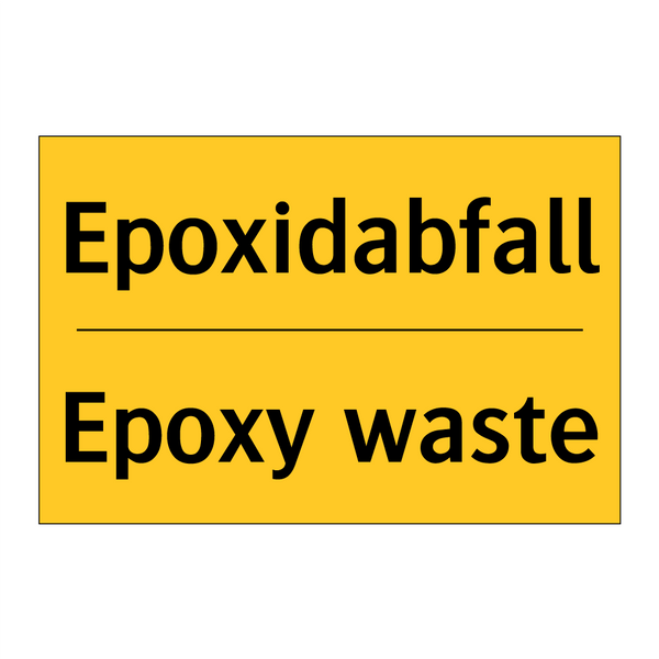 Epoxidabfall - Epoxy waste