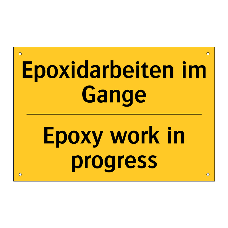 Epoxidarbeiten im Gange - Epoxy work in progress
