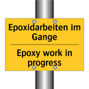 Epoxidarbeiten im Gange - Epoxy work in progress