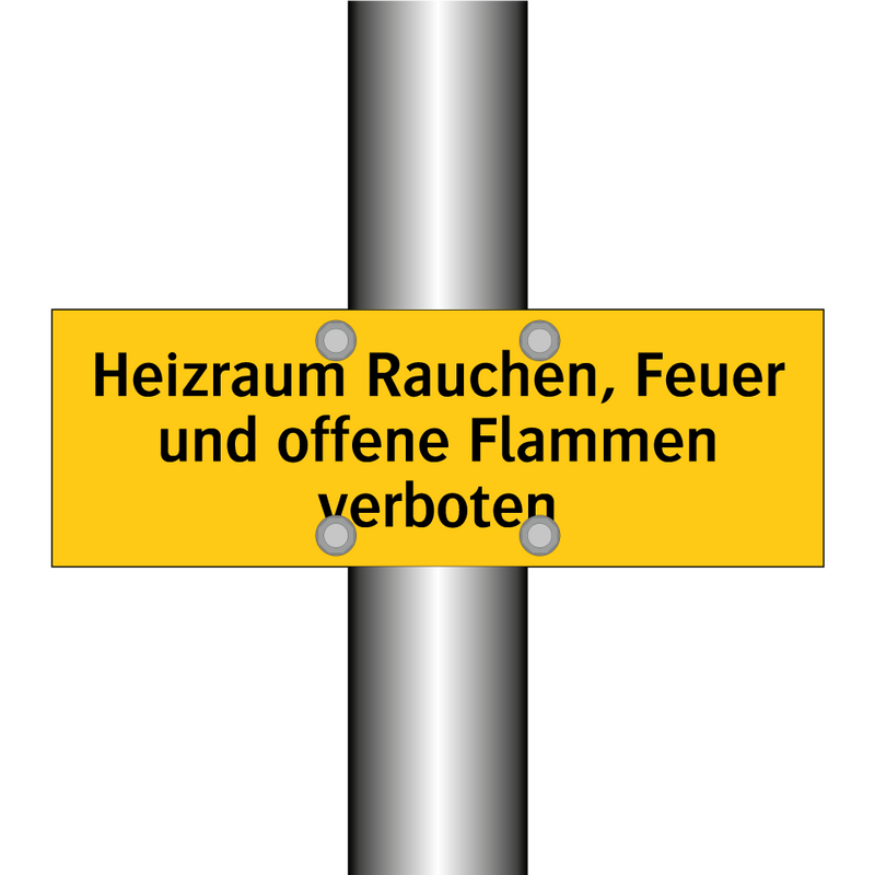 Heizraum Rauchen, Feuer und offene Flammen verboten