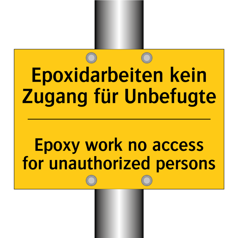 Epoxidarbeiten kein Zugang für /.../ - Epoxy work no access for unauthorized /.../