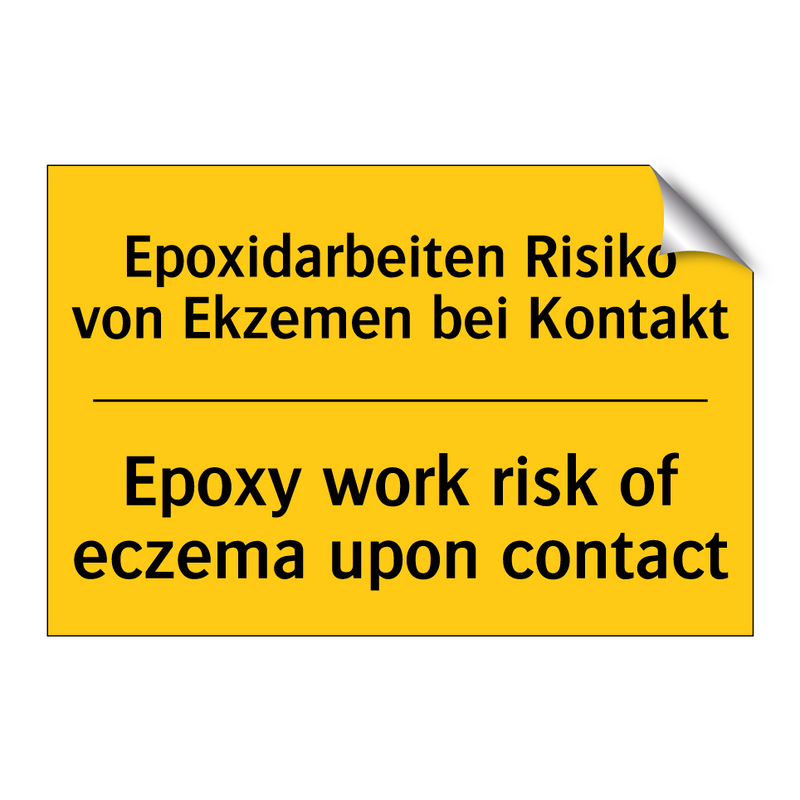 Epoxidarbeiten Risiko von Ekzemen /.../ - Epoxy work risk of eczema upon /.../