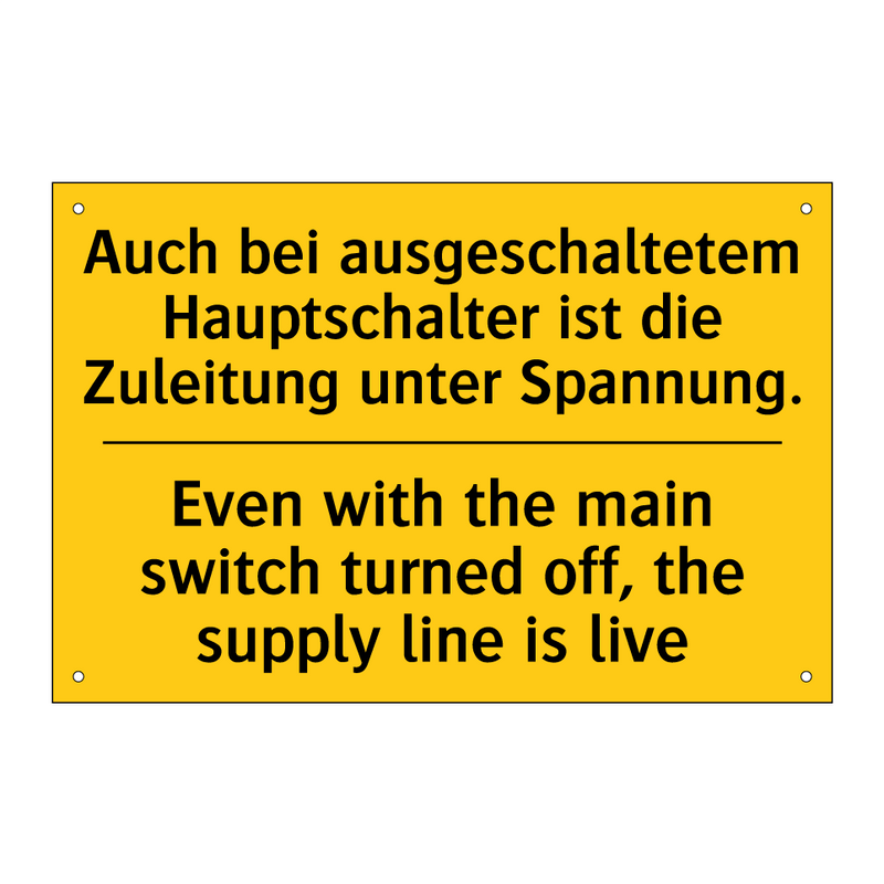 Auch bei ausgeschaltetem Hauptschalter /.../ - Even with the main switch turned /.../