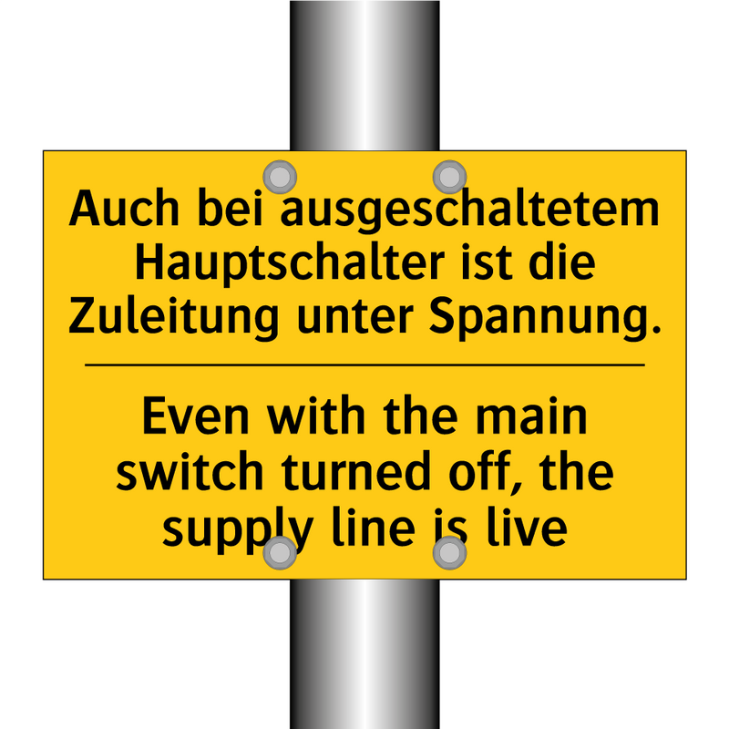 Auch bei ausgeschaltetem Hauptschalter /.../ - Even with the main switch turned /.../