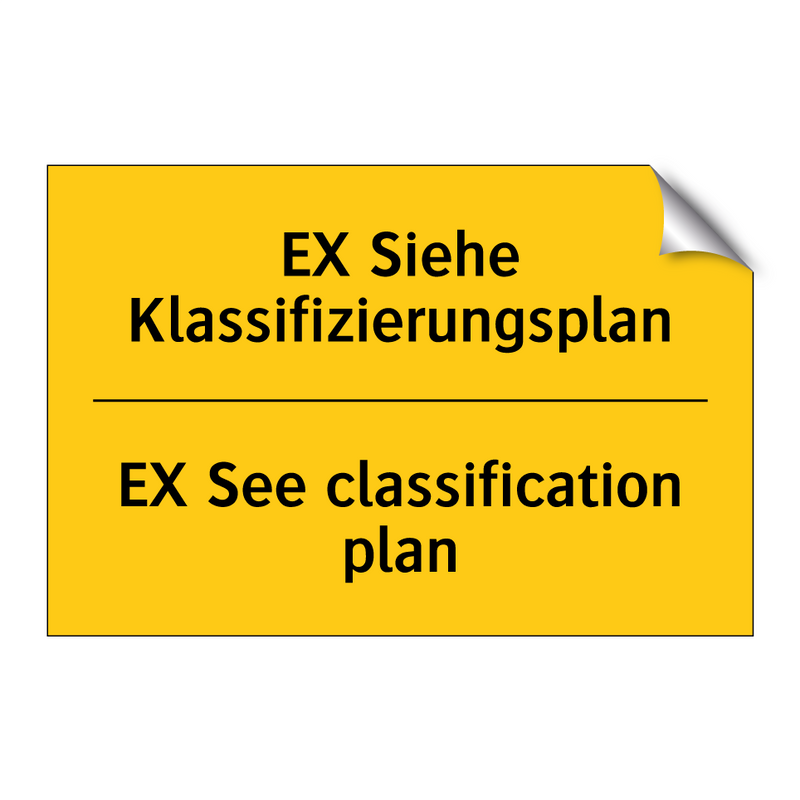 EX Siehe Klassifizierungsplan - EX See classification plan