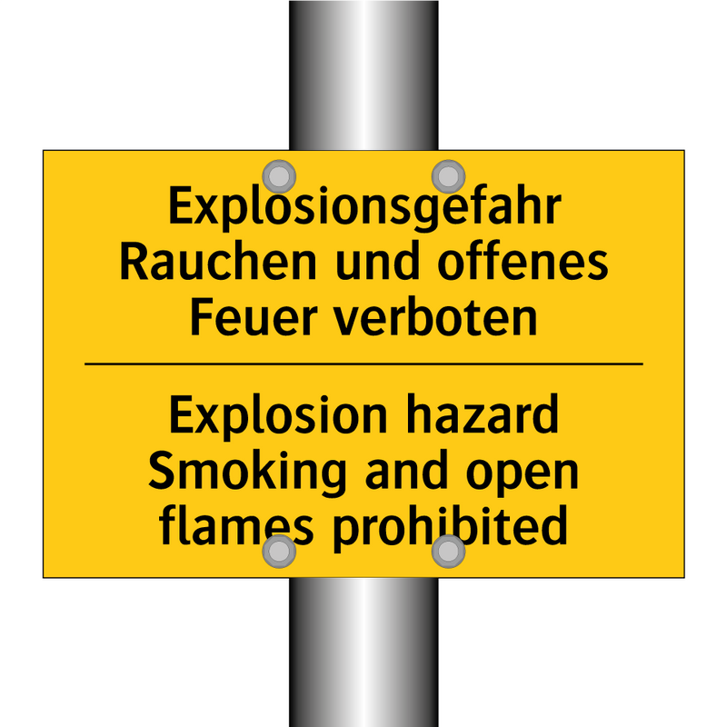 Explosionsgefahr Rauchen und offenes /.../ - Explosion hazard Smoking and open /.../