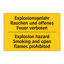 Explosionsgefahr Rauchen und offenes /.../ - Explosion hazard Smoking and open /.../