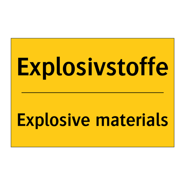 Explosivstoffe - Explosive materials