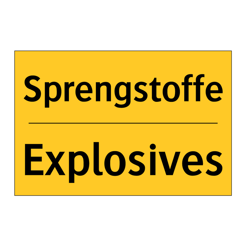 Sprengstoffe - Explosives