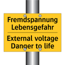 Fremdspannung Lebensgefahr - External voltage Danger to life/.../