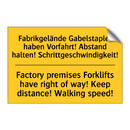 Fabrikgelände Gabelstapler haben /.../ - Factory premises Forklifts have /.../