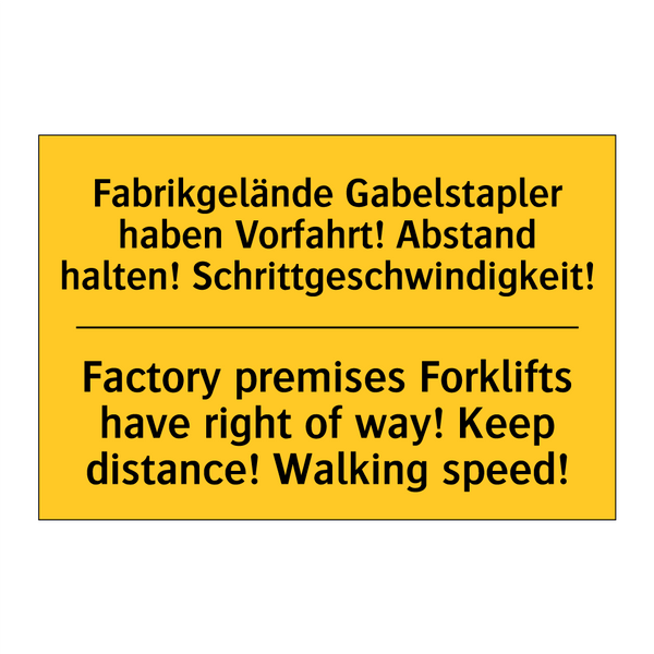 Fabrikgelände Gabelstapler haben /.../ - Factory premises Forklifts have /.../