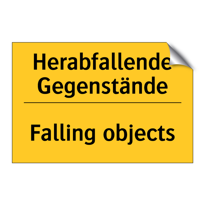 Herabfallende Gegenstände - Falling objects